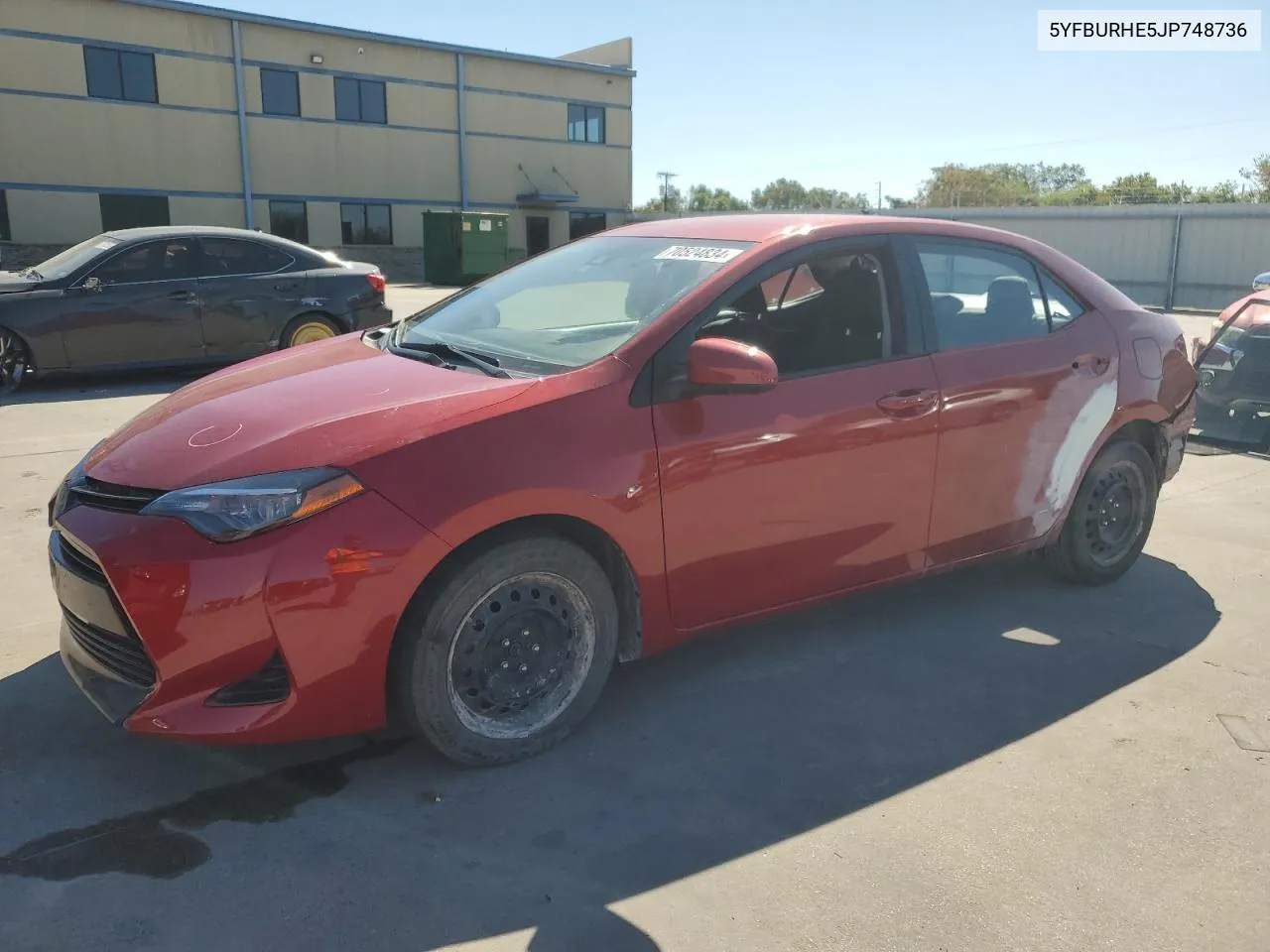 2018 Toyota Corolla L VIN: 5YFBURHE5JP748736 Lot: 70524834