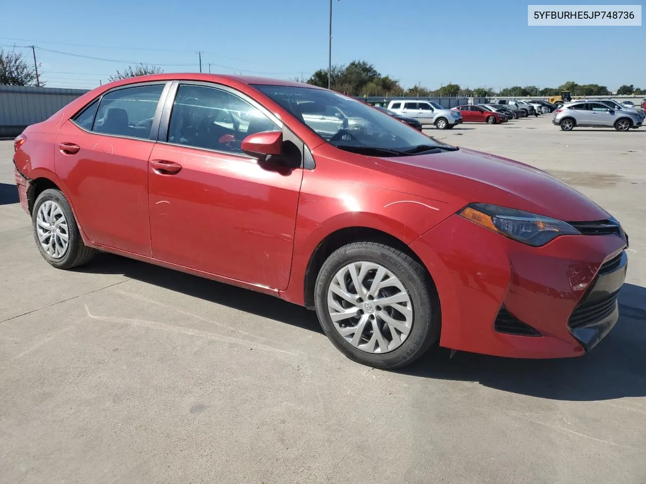 2018 Toyota Corolla L VIN: 5YFBURHE5JP748736 Lot: 70524834