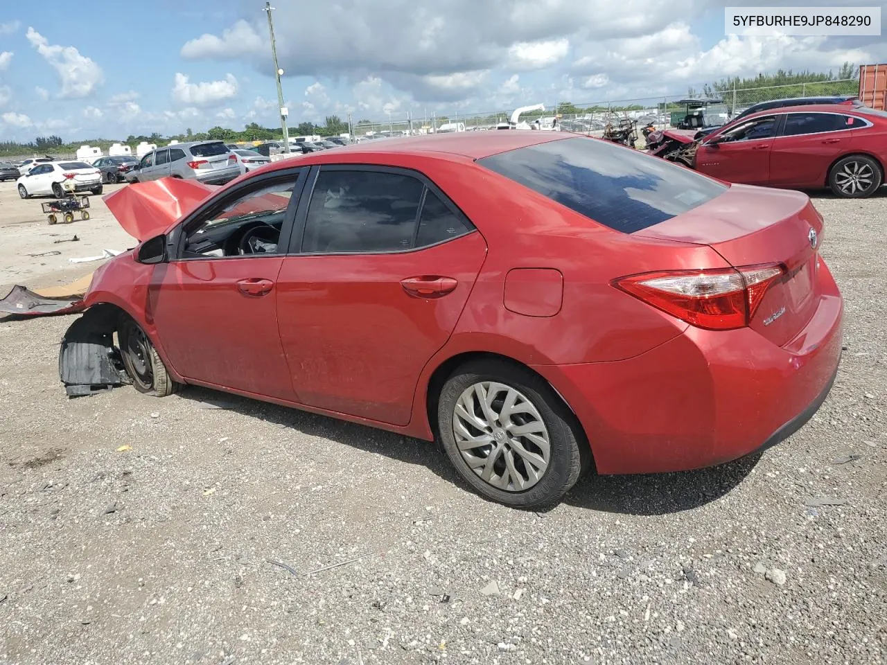 2018 Toyota Corolla L VIN: 5YFBURHE9JP848290 Lot: 70777734