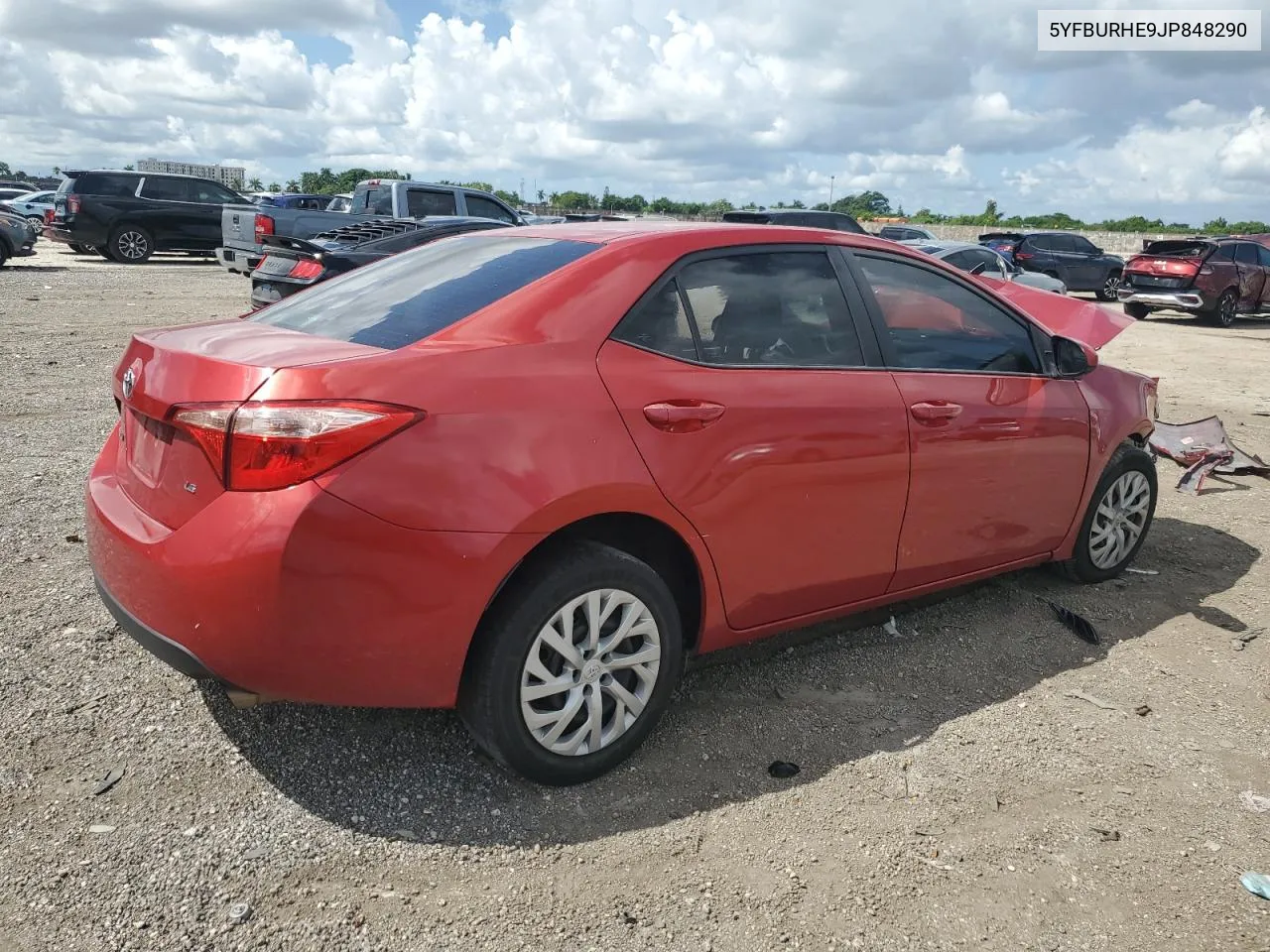 2018 Toyota Corolla L VIN: 5YFBURHE9JP848290 Lot: 70777734