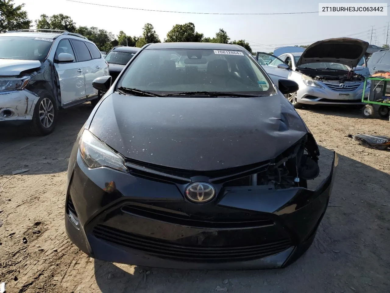 2018 Toyota Corolla L VIN: 2T1BURHE3JC063442 Lot: 70812864