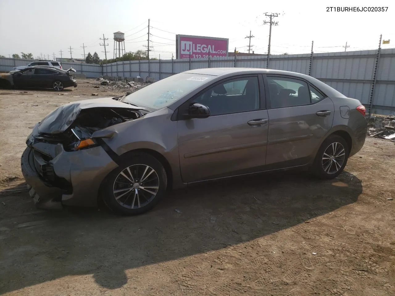 2018 Toyota Corolla L VIN: 2T1BURHE6JC020357 Lot: 70849364