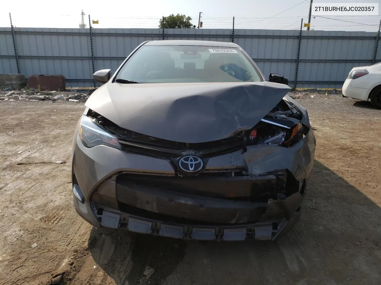 2T1BURHE6JC020357 2018 Toyota Corolla L