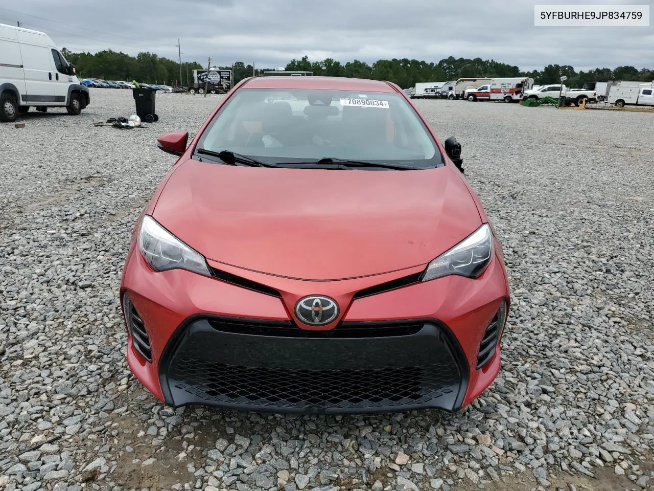 2018 Toyota Corolla L VIN: 5YFBURHE9JP834759 Lot: 70890034