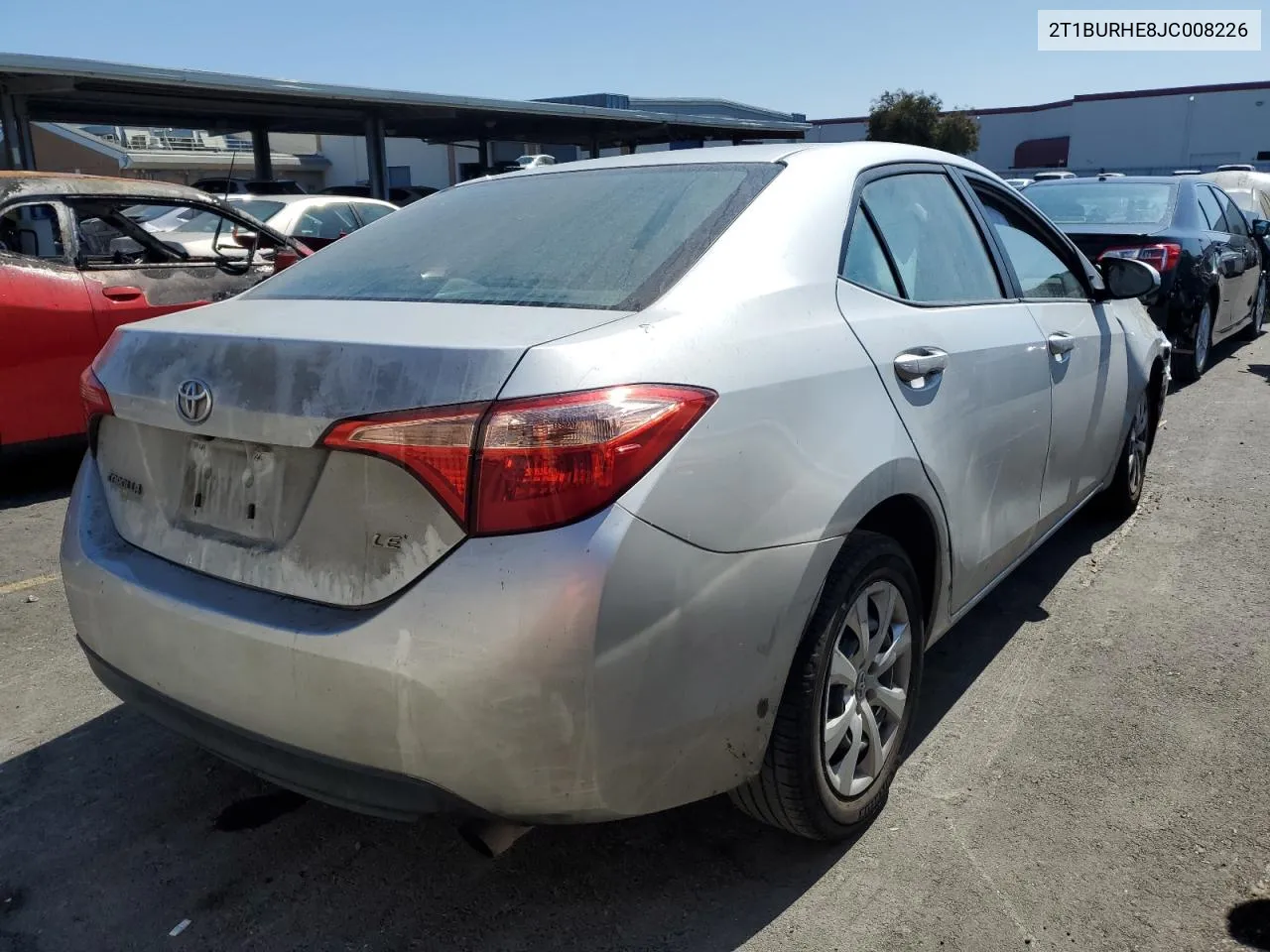 2018 Toyota Corolla L VIN: 2T1BURHE8JC008226 Lot: 70922364