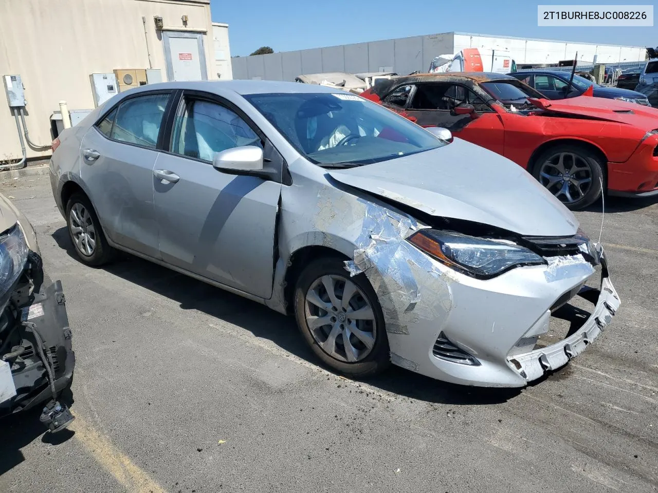 2018 Toyota Corolla L VIN: 2T1BURHE8JC008226 Lot: 70922364