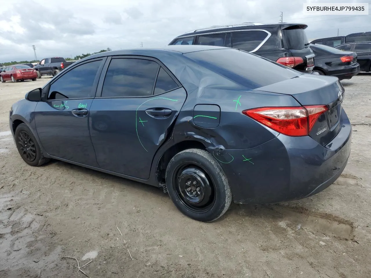 2018 Toyota Corolla L VIN: 5YFBURHE4JP799435 Lot: 70949874