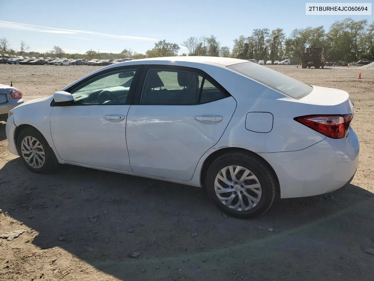 2018 Toyota Corolla L VIN: 2T1BURHE4JC060694 Lot: 70975764