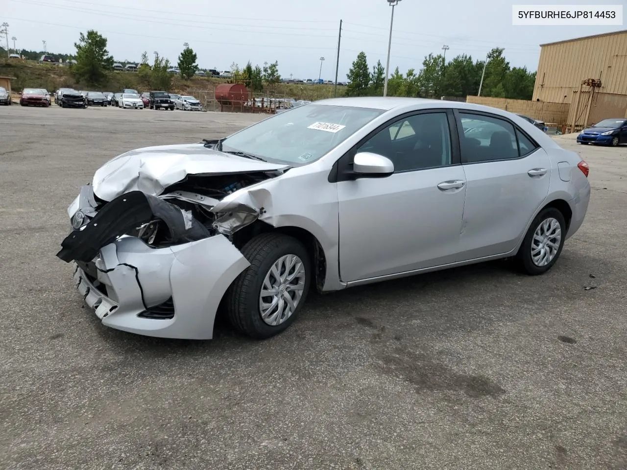 2018 Toyota Corolla L VIN: 5YFBURHE6JP814453 Lot: 71016344