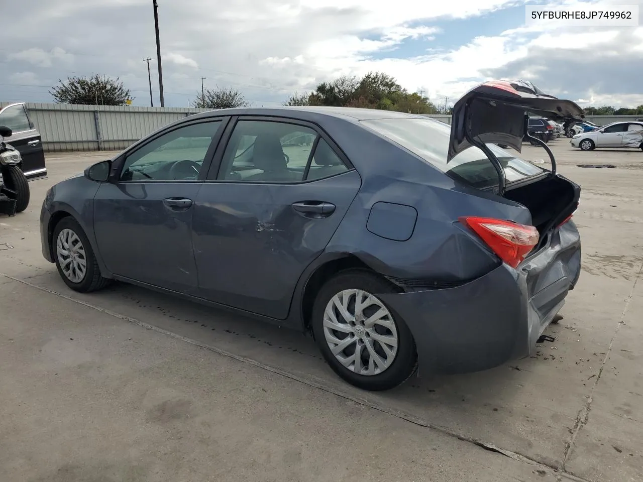 2018 Toyota Corolla L VIN: 5YFBURHE8JP749962 Lot: 71298184