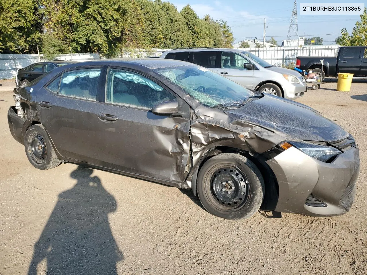 2018 Toyota Corolla L VIN: 2T1BURHE8JC113865 Lot: 71384794