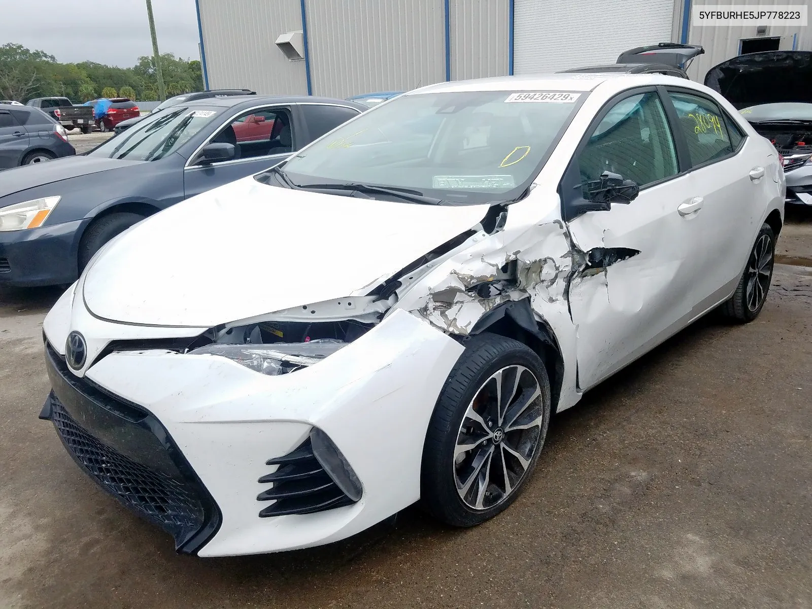 2018 Toyota Corolla L VIN: 5YFBURHE5JP778223 Lot: 71450374