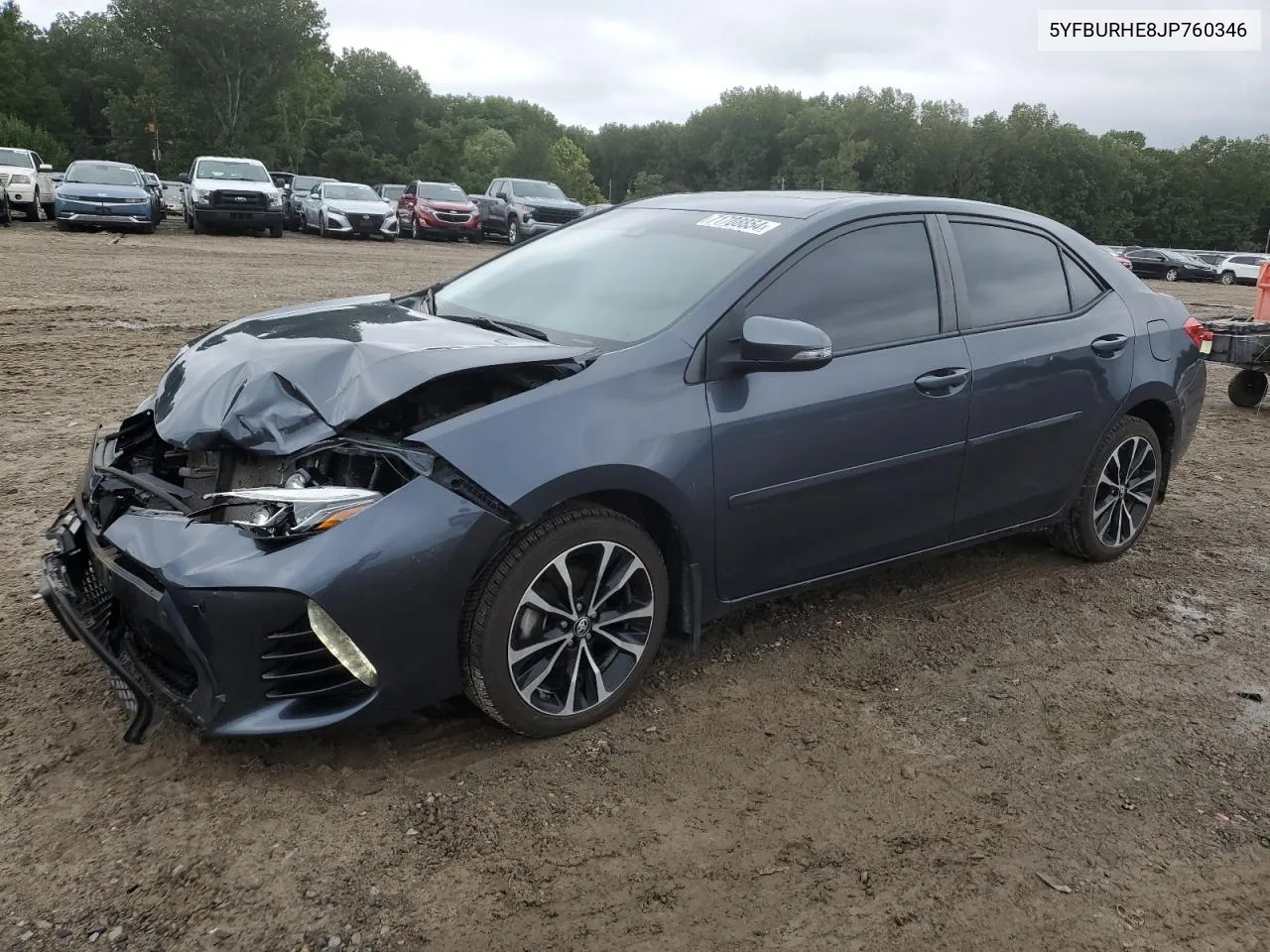 2018 Toyota Corolla L VIN: 5YFBURHE8JP760346 Lot: 71708854