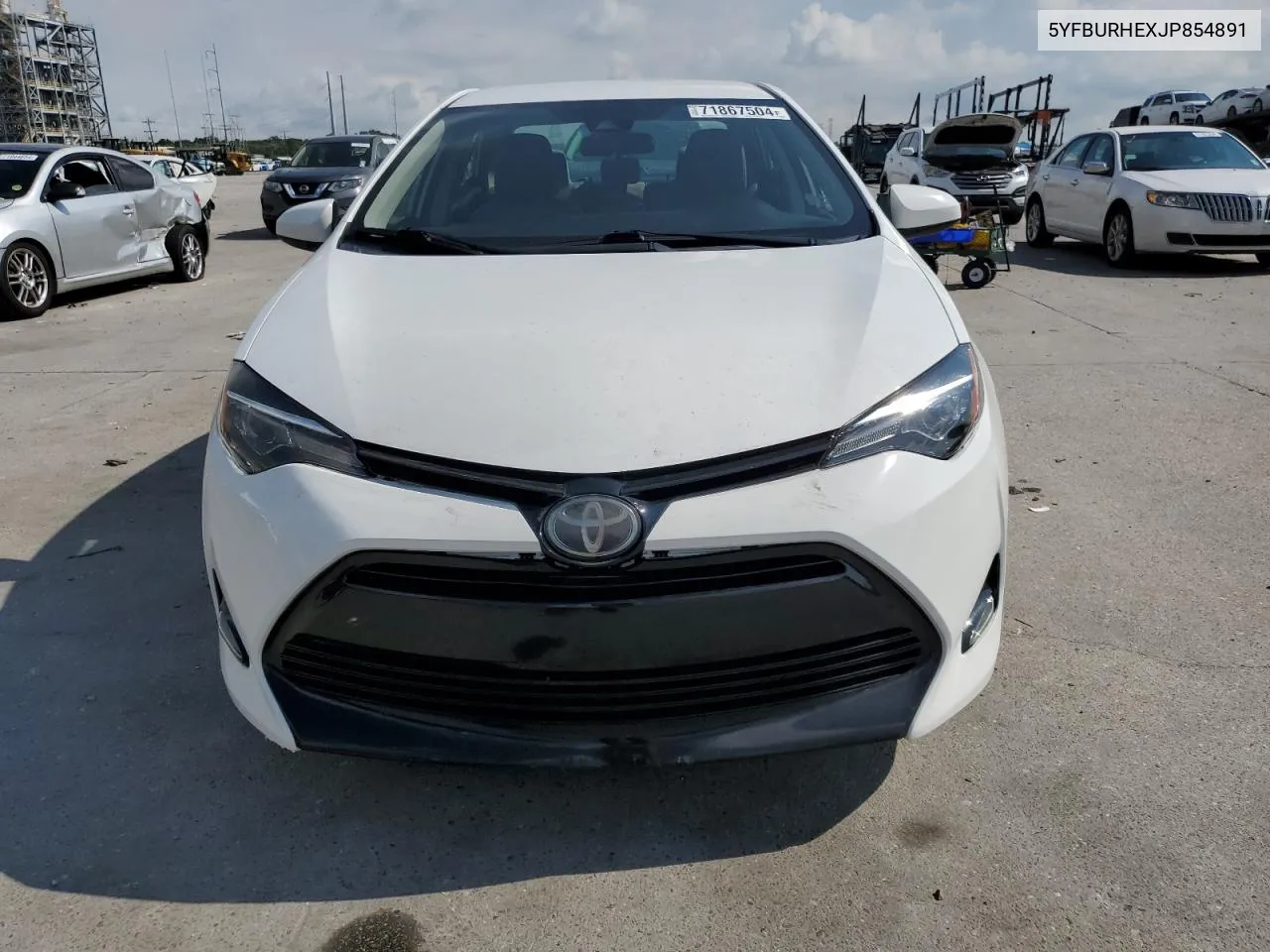 2018 Toyota Corolla L VIN: 5YFBURHEXJP854891 Lot: 71867504