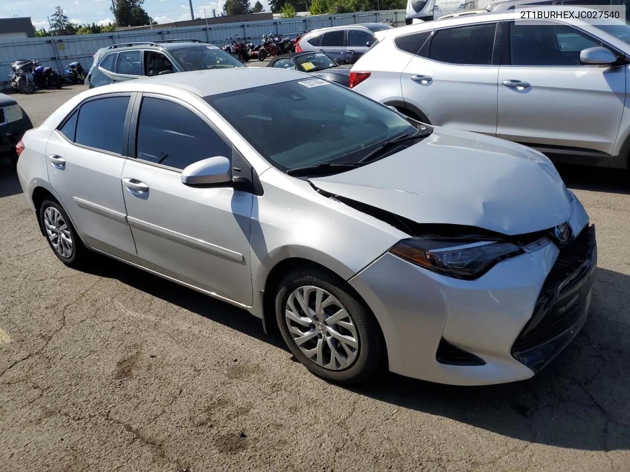 2018 Toyota Corolla L VIN: 2T1BURHEXJC027540 Lot: 72013684