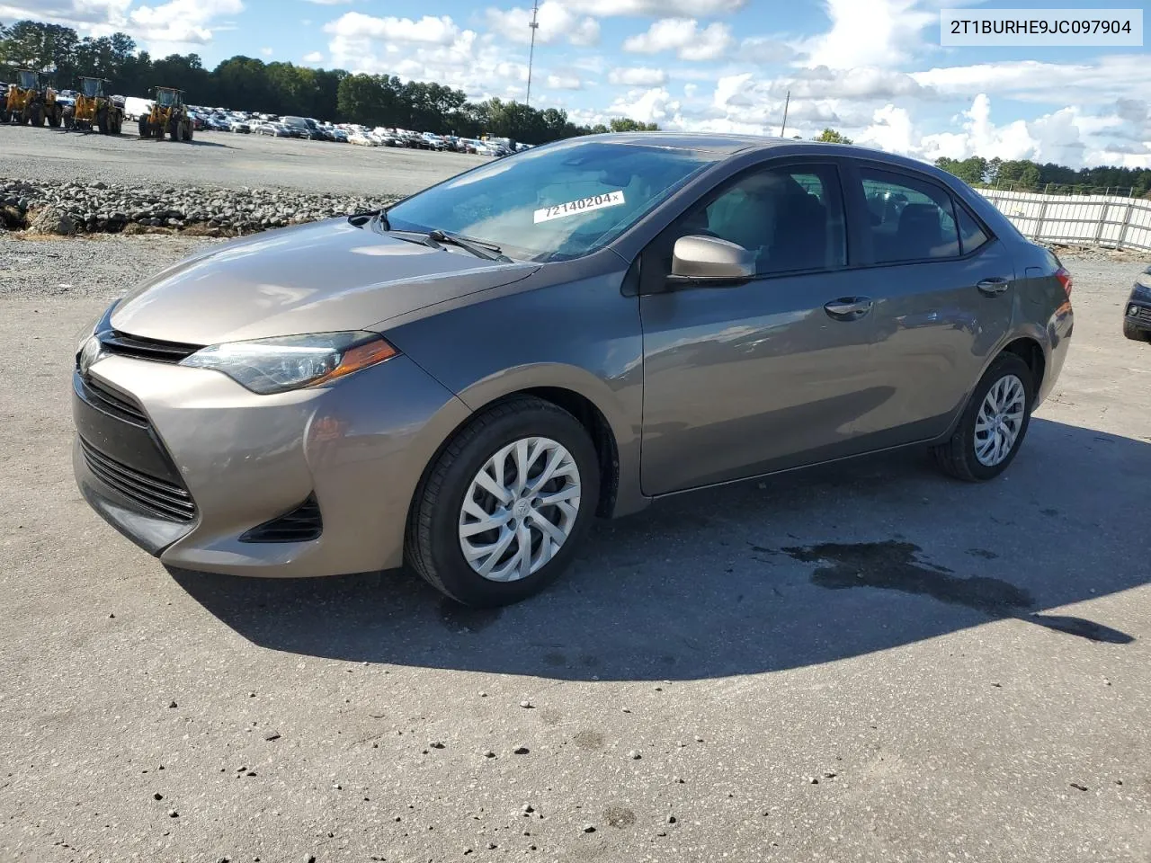 2018 Toyota Corolla L VIN: 2T1BURHE9JC097904 Lot: 72140204