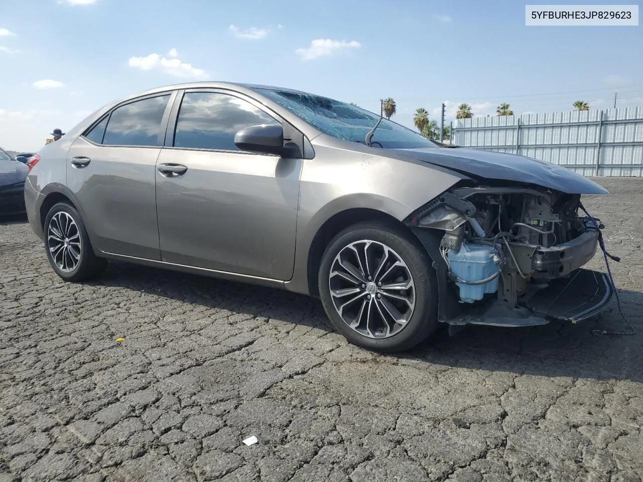 2018 Toyota Corolla L VIN: 5YFBURHE3JP829623 Lot: 72216214