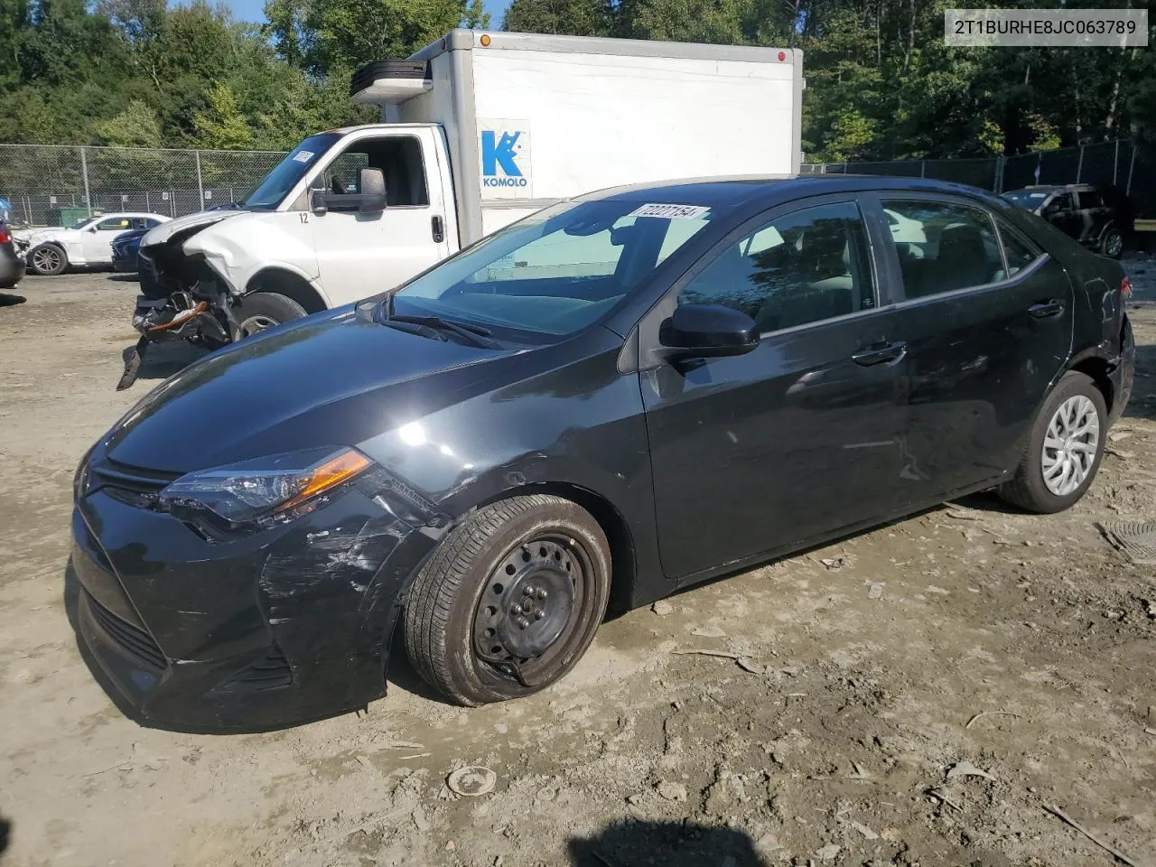 2018 Toyota Corolla L VIN: 2T1BURHE8JC063789 Lot: 72227154