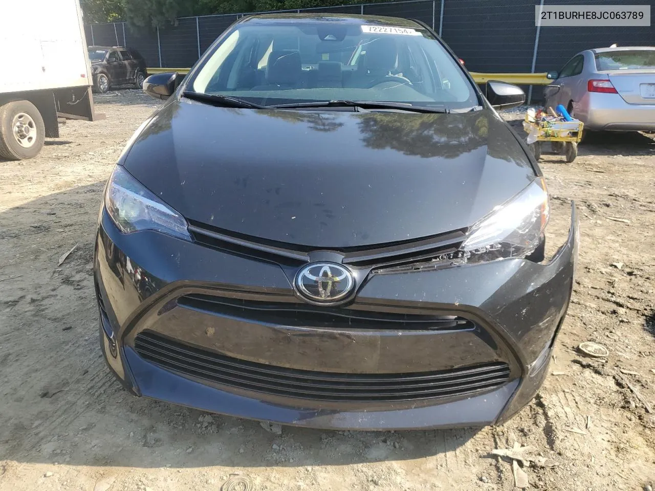 2018 Toyota Corolla L VIN: 2T1BURHE8JC063789 Lot: 72227154