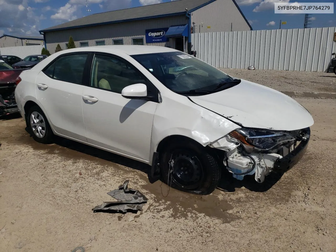 2018 Toyota Corolla Le Eco VIN: 5YFBPRHE7JP764279 Lot: 72362264