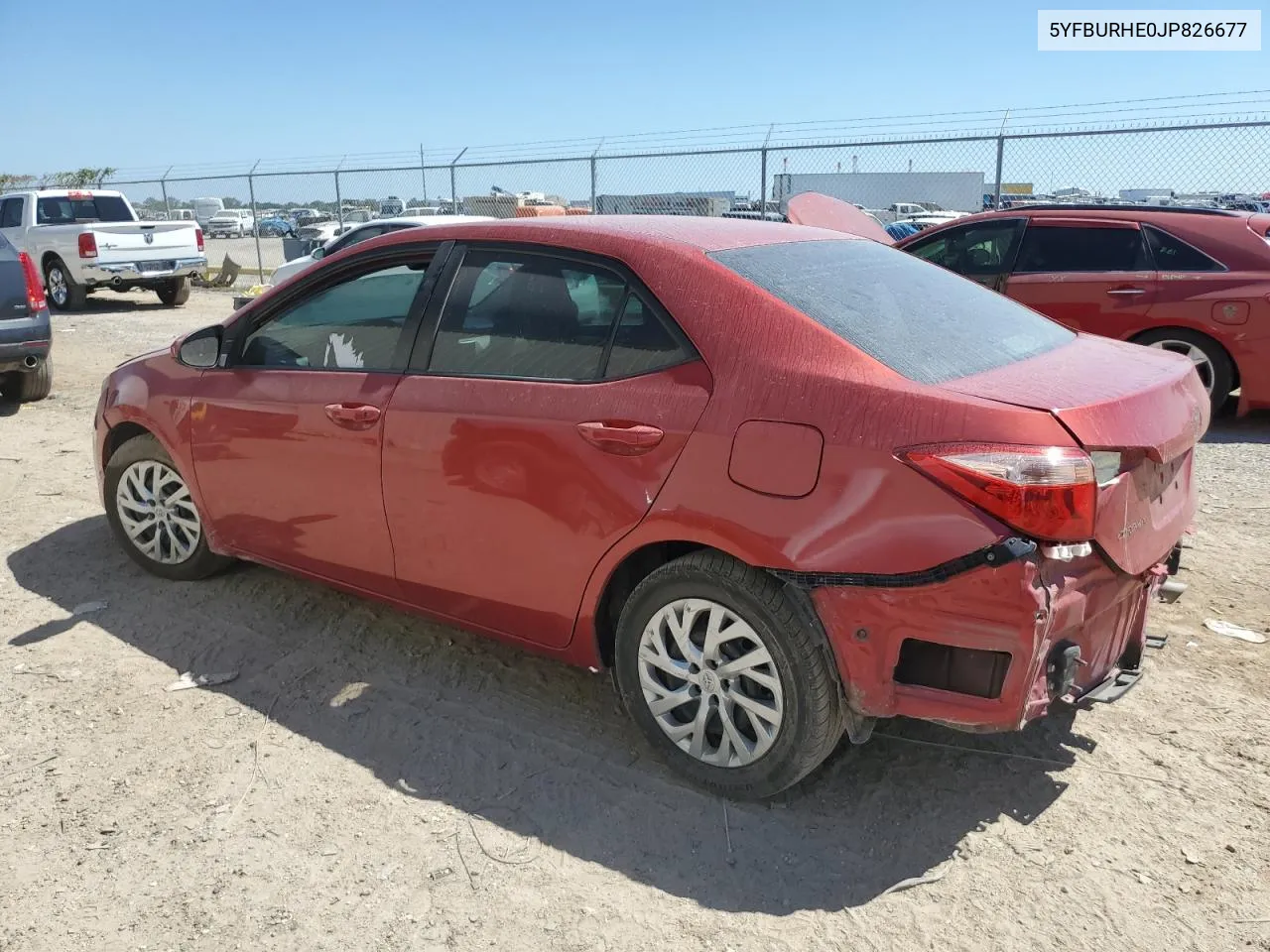 2018 Toyota Corolla L VIN: 5YFBURHE0JP826677 Lot: 72572364