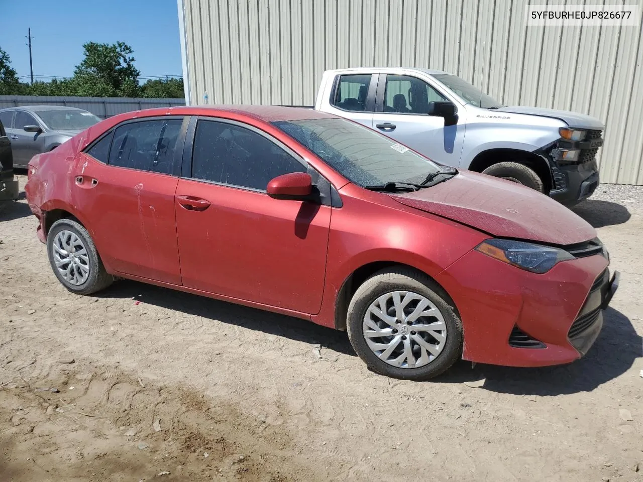 2018 Toyota Corolla L VIN: 5YFBURHE0JP826677 Lot: 72572364