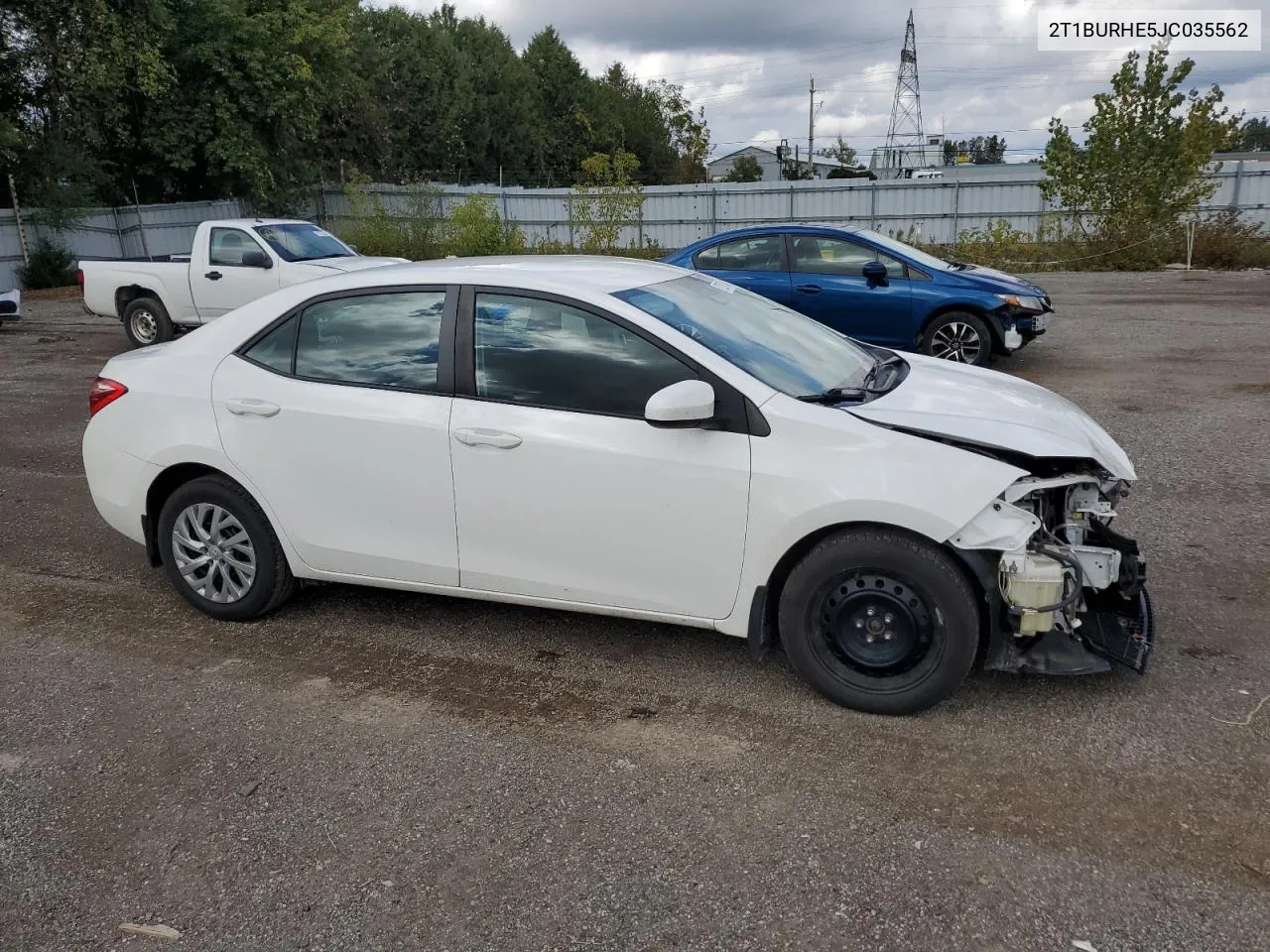 2018 Toyota Corolla L VIN: 2T1BURHE5JC035562 Lot: 72787754