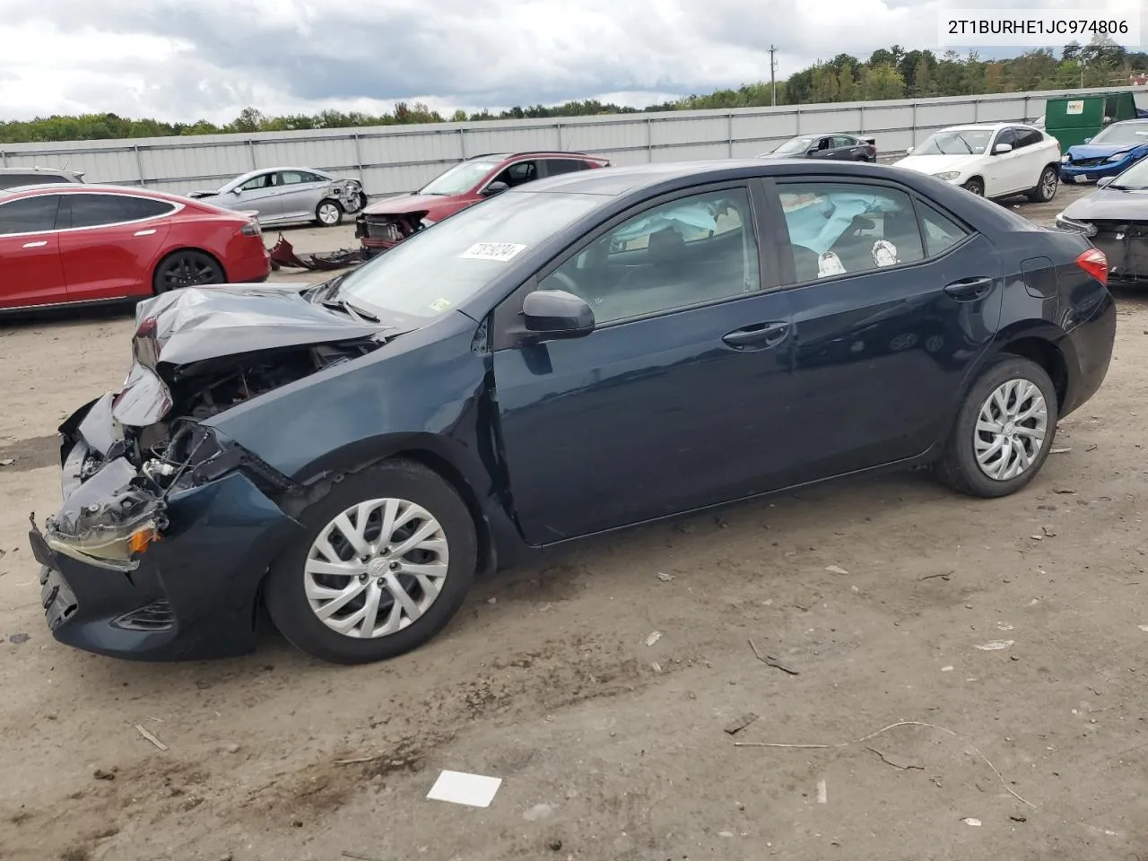 2018 Toyota Corolla L VIN: 2T1BURHE1JC974806 Lot: 72819234