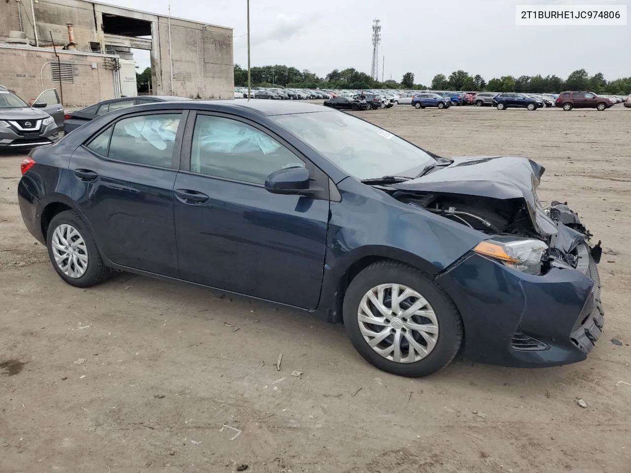 2018 Toyota Corolla L VIN: 2T1BURHE1JC974806 Lot: 72819234