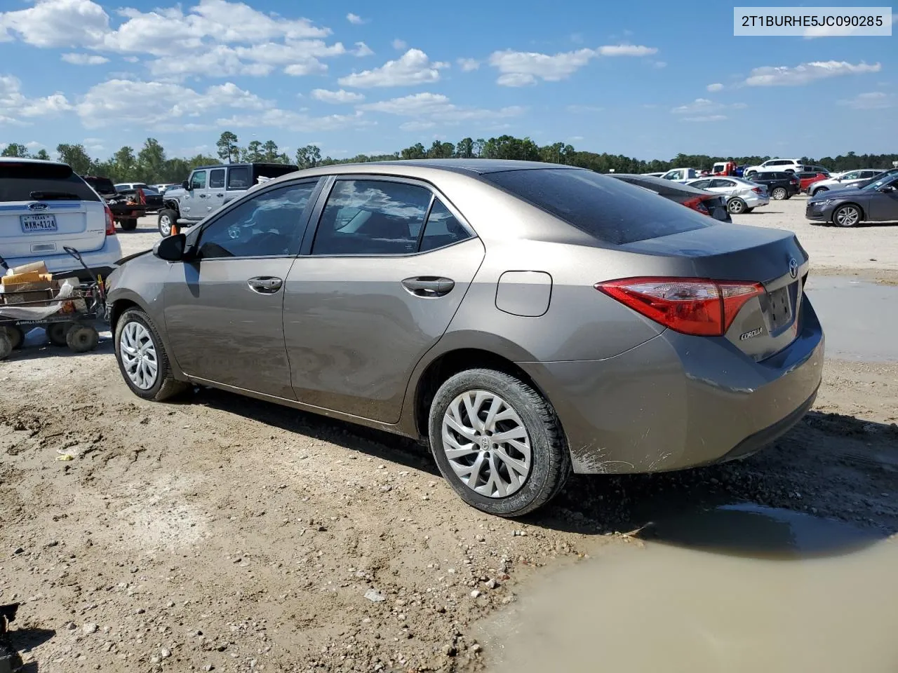 2018 Toyota Corolla L VIN: 2T1BURHE5JC090285 Lot: 73056324