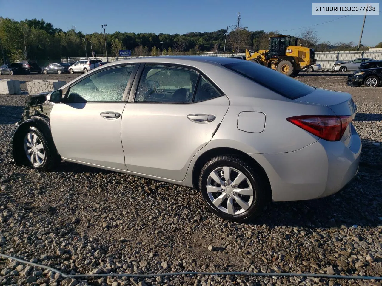 2018 Toyota Corolla L VIN: 2T1BURHE3JC077938 Lot: 73104564