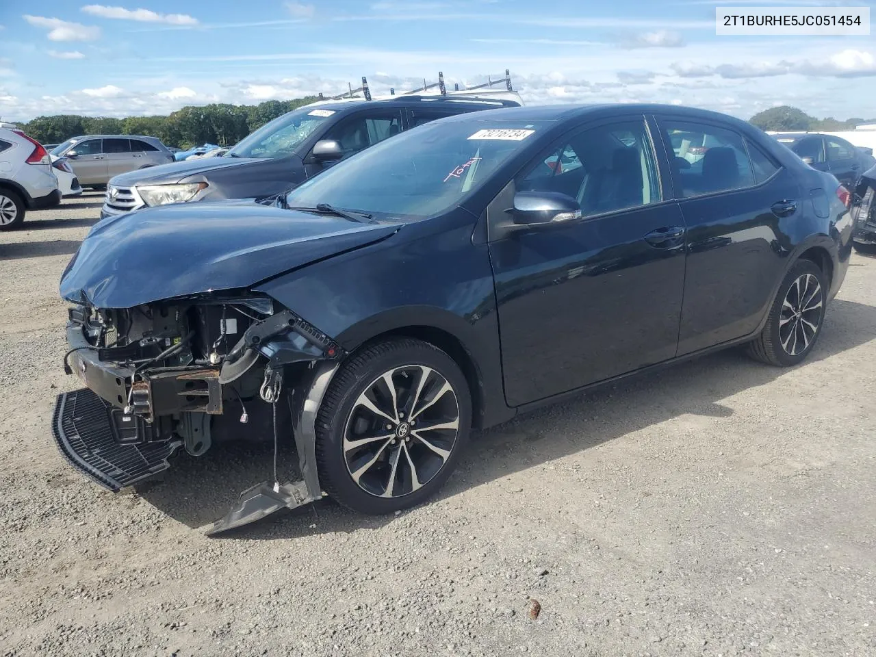 2018 Toyota Corolla L VIN: 2T1BURHE5JC051454 Lot: 73216734