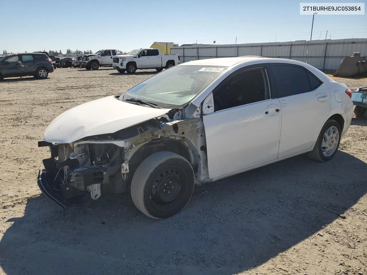 2018 Toyota Corolla L VIN: 2T1BURHE9JC053854 Lot: 73244724