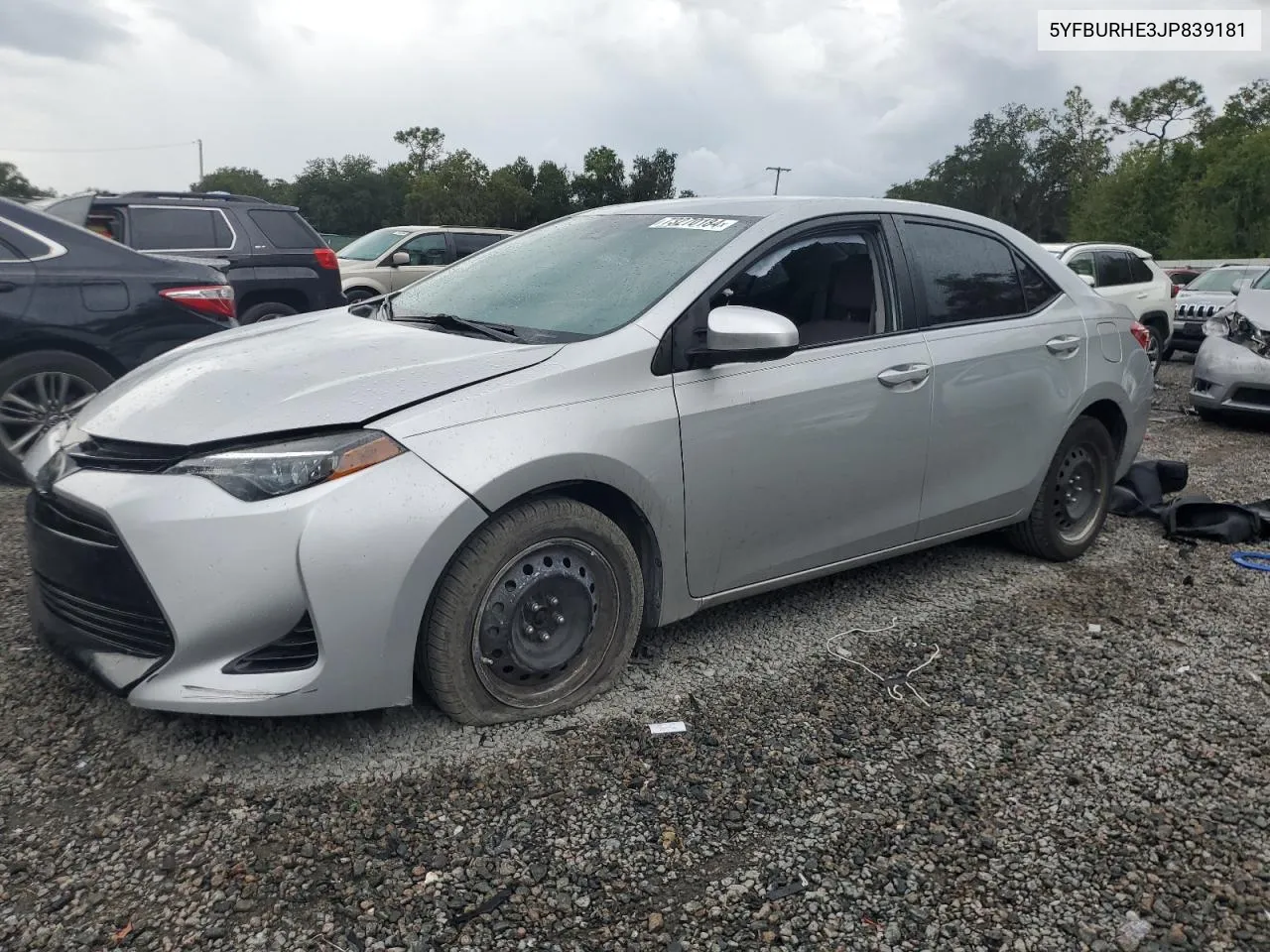 2018 Toyota Corolla L VIN: 5YFBURHE3JP839181 Lot: 73270184