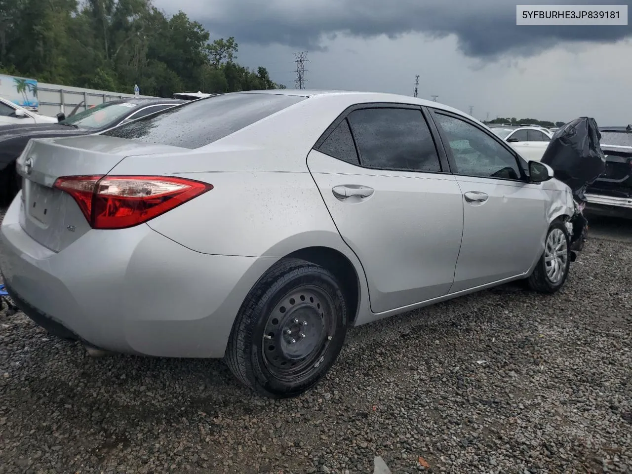 2018 Toyota Corolla L VIN: 5YFBURHE3JP839181 Lot: 73270184