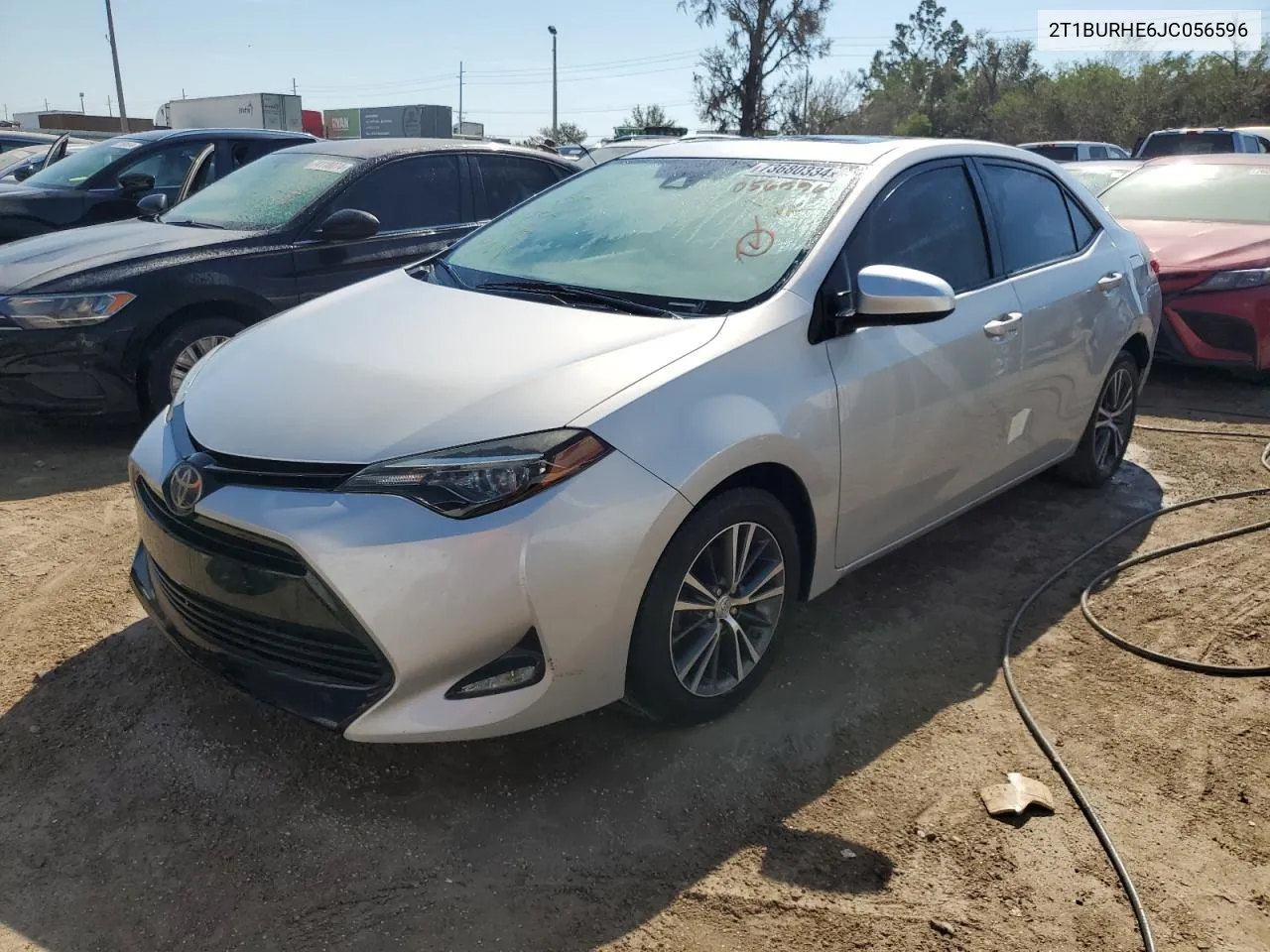 2018 Toyota Corolla L VIN: 2T1BURHE6JC056596 Lot: 73680334