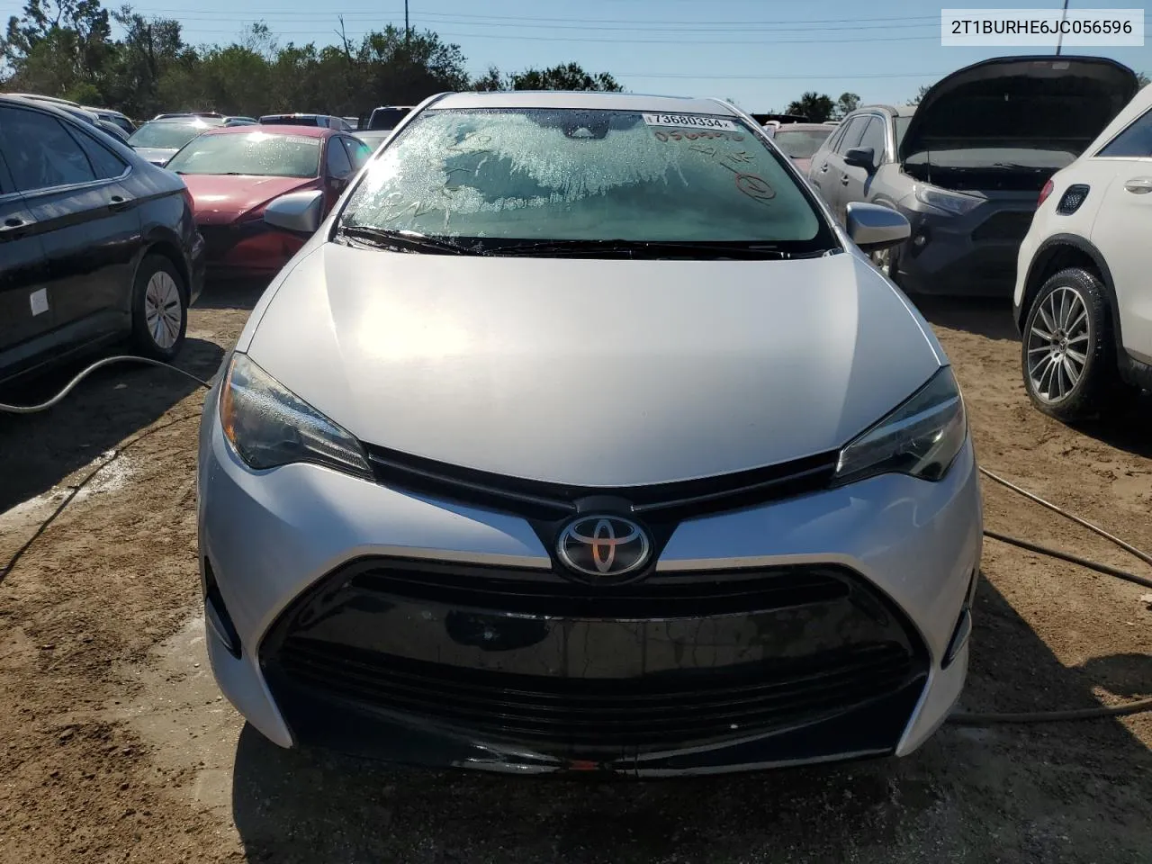 2018 Toyota Corolla L VIN: 2T1BURHE6JC056596 Lot: 73680334