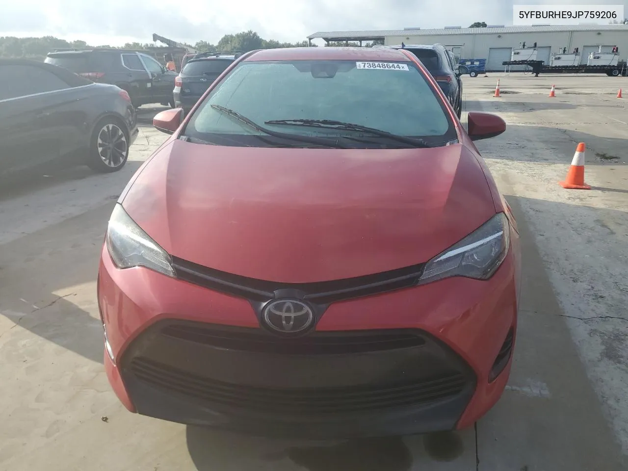 2018 Toyota Corolla L VIN: 5YFBURHE9JP759206 Lot: 73848644