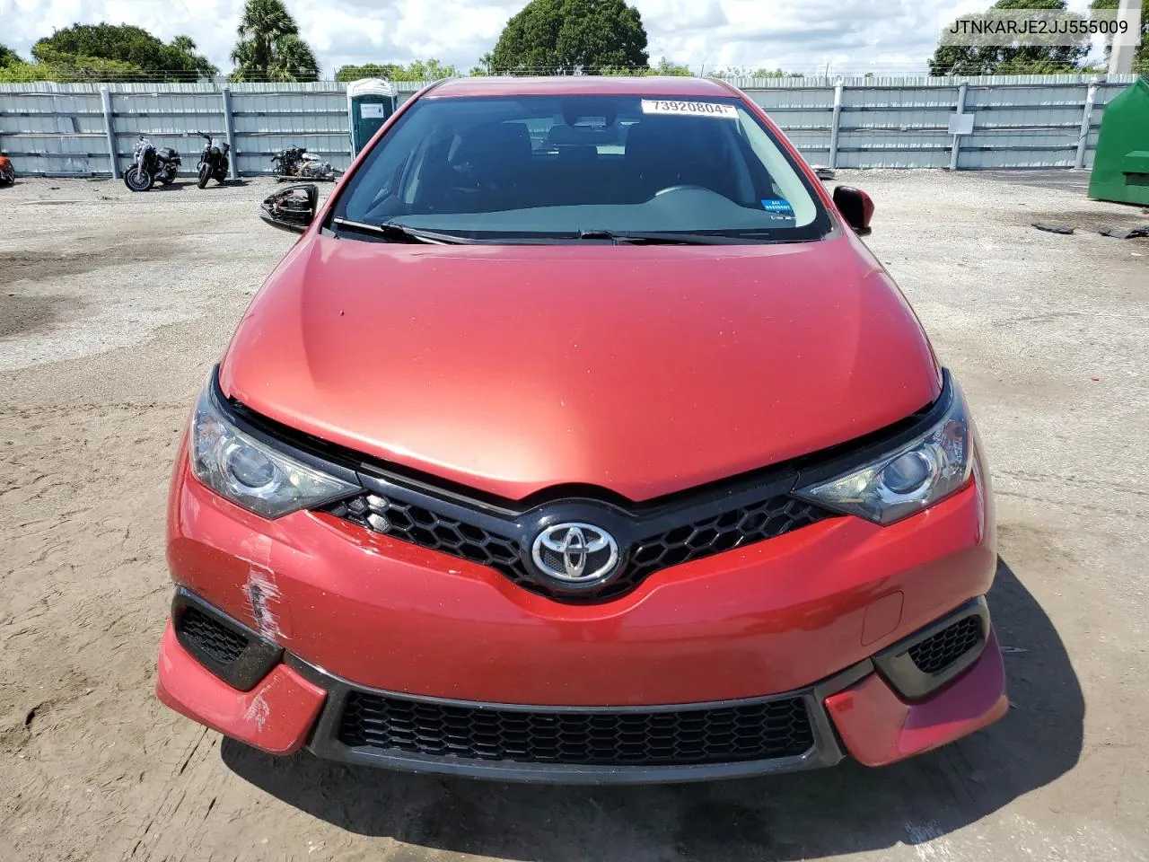 2018 Toyota Corolla Im VIN: JTNKARJE2JJ555009 Lot: 73920804