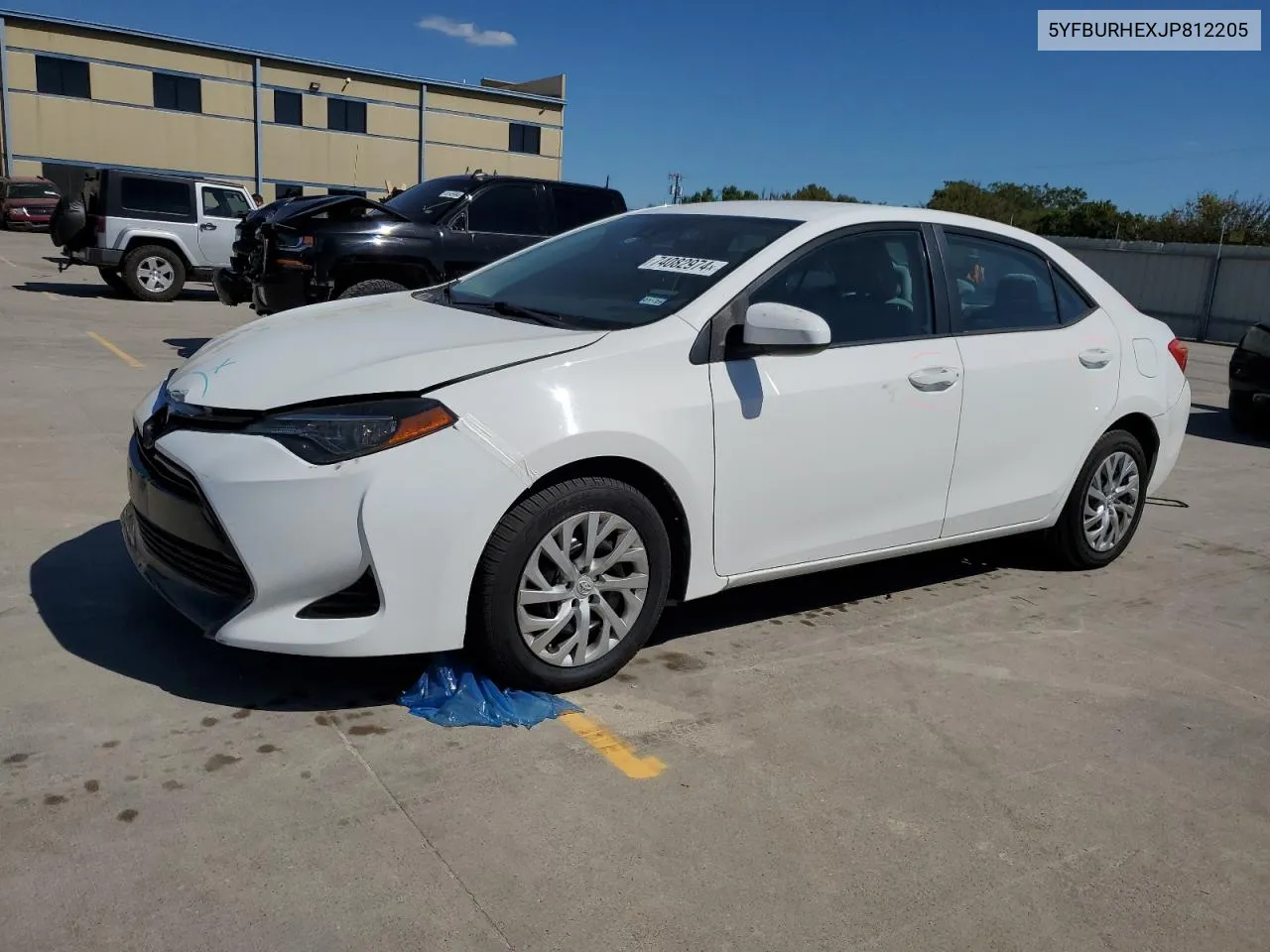 2018 Toyota Corolla L VIN: 5YFBURHEXJP812205 Lot: 74082974