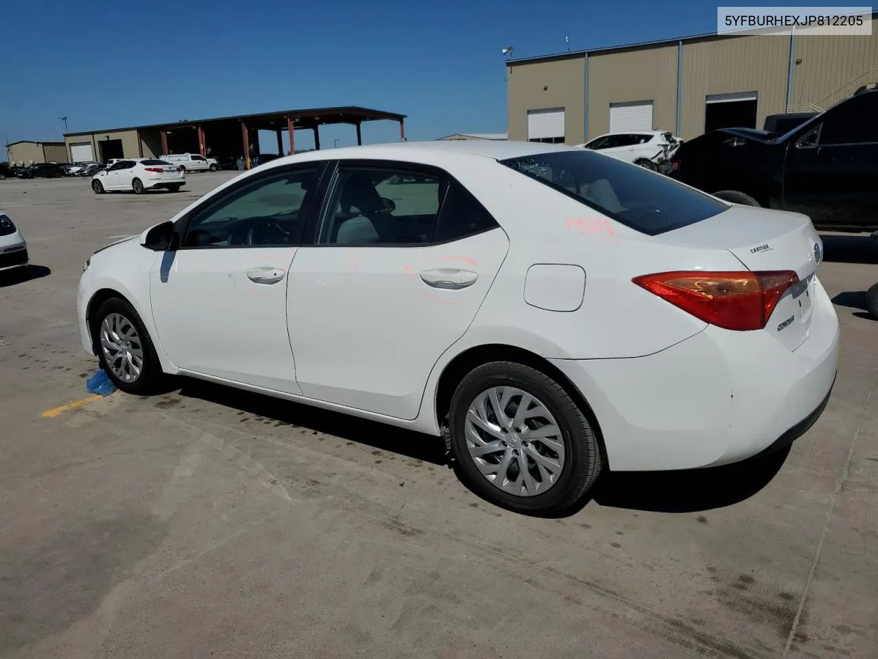 2018 Toyota Corolla L VIN: 5YFBURHEXJP812205 Lot: 74082974