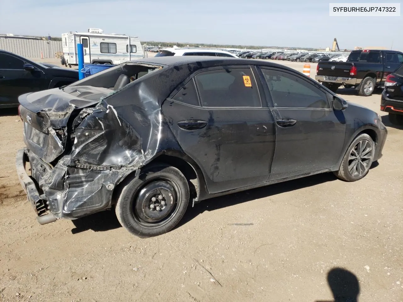 2018 Toyota Corolla L VIN: 5YFBURHE6JP747322 Lot: 74116444