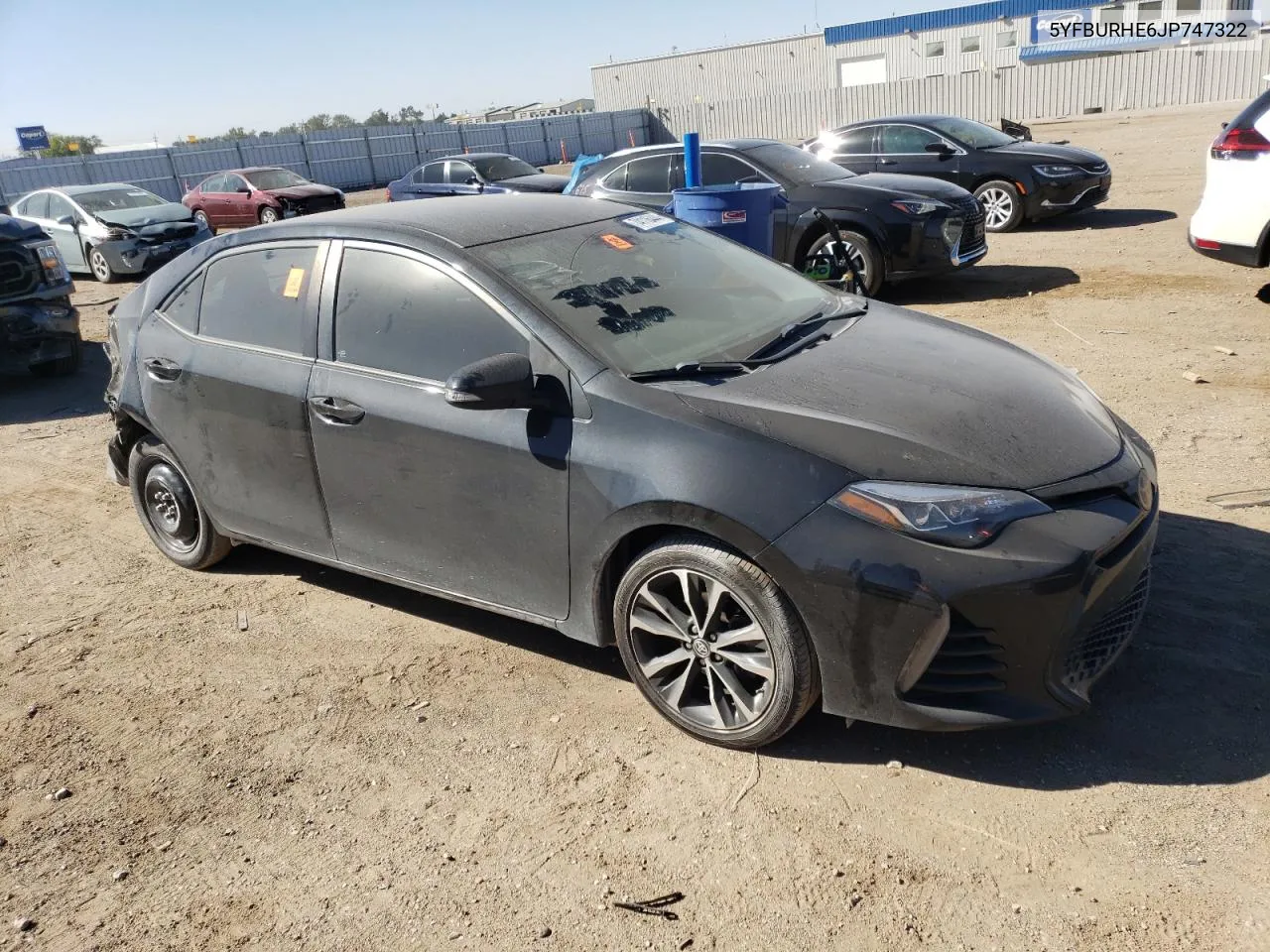 2018 Toyota Corolla L VIN: 5YFBURHE6JP747322 Lot: 74116444