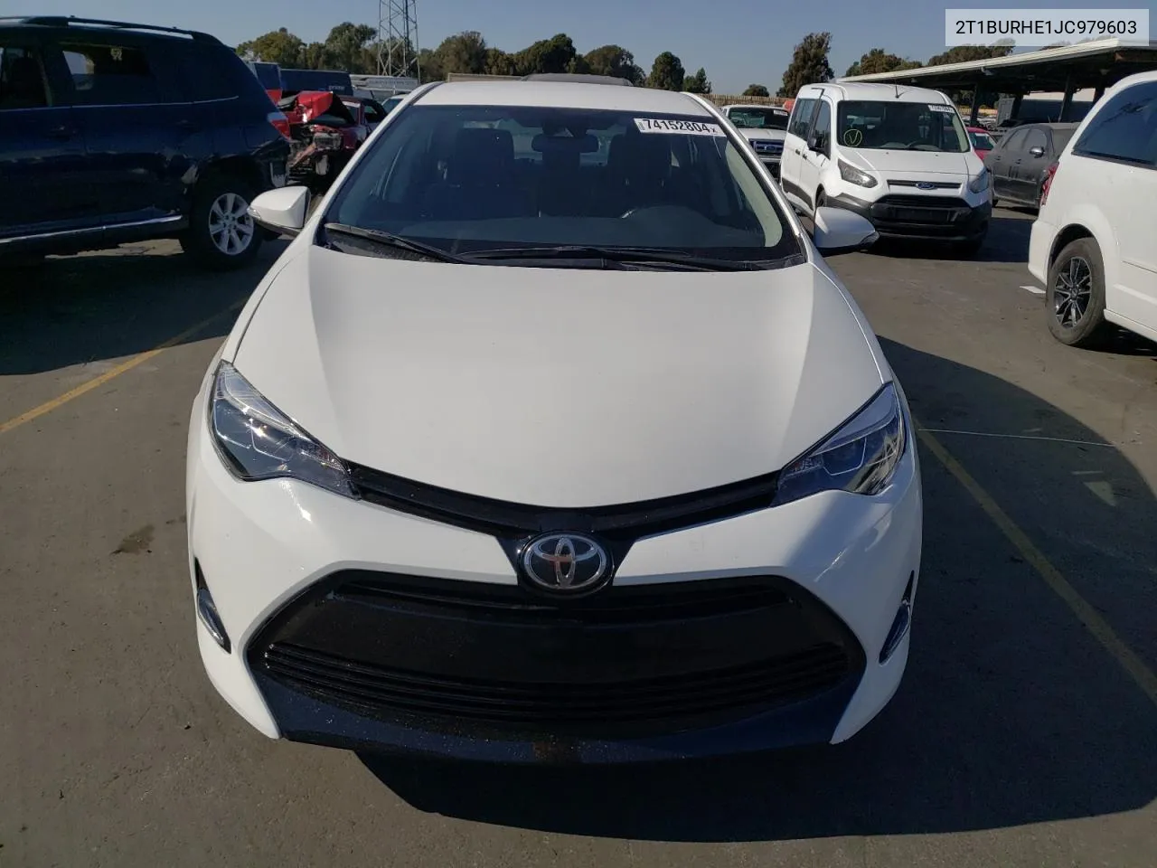 2018 Toyota Corolla L VIN: 2T1BURHE1JC979603 Lot: 74152804