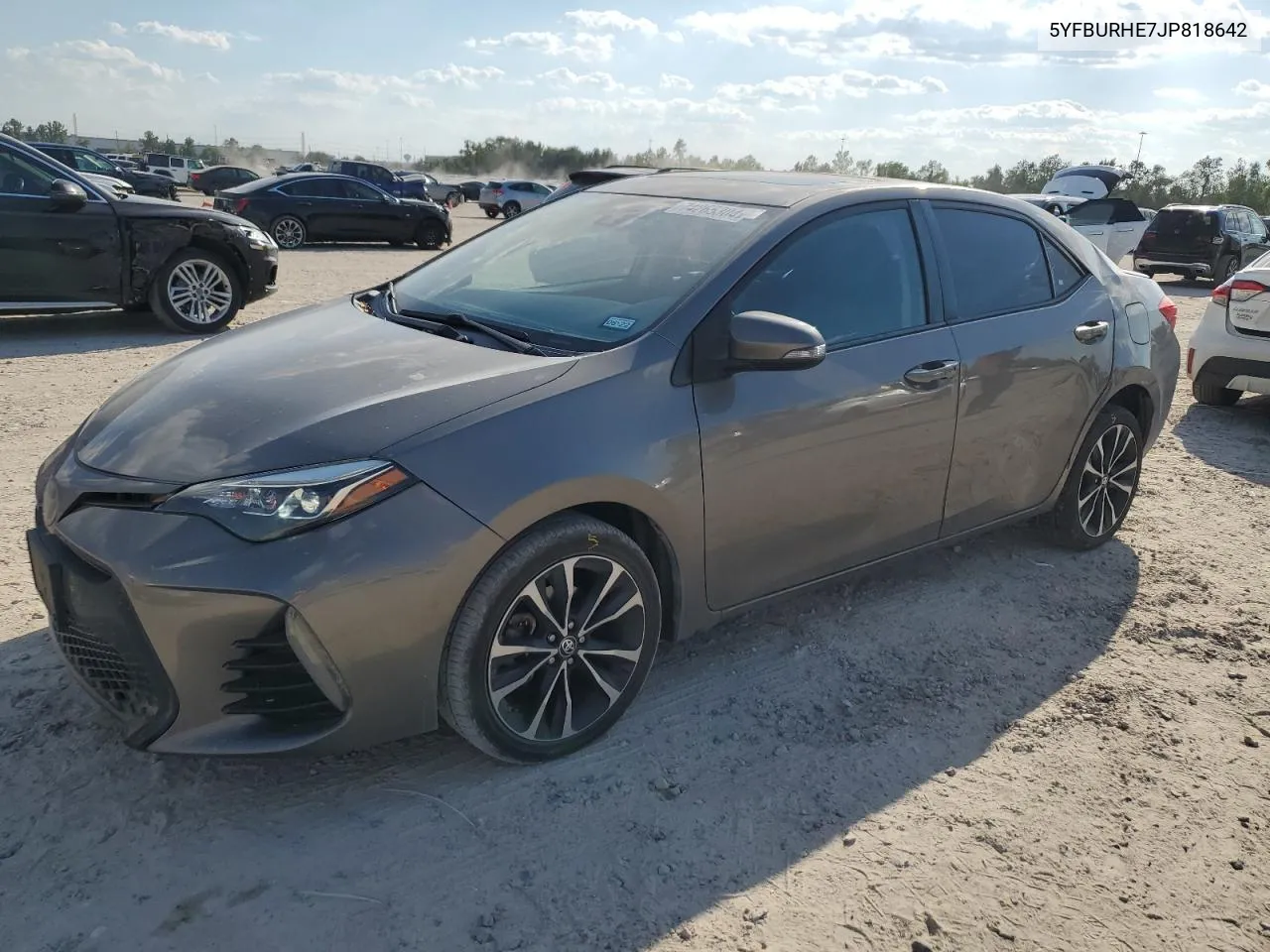 2018 Toyota Corolla L VIN: 5YFBURHE7JP818642 Lot: 74265304