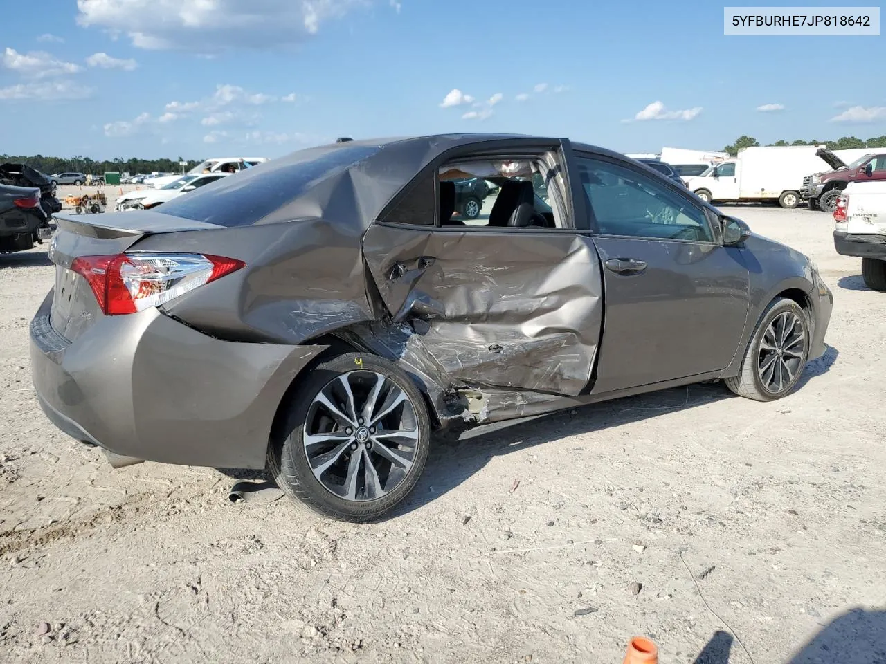 2018 Toyota Corolla L VIN: 5YFBURHE7JP818642 Lot: 74265304