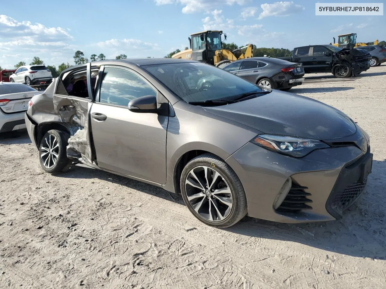 2018 Toyota Corolla L VIN: 5YFBURHE7JP818642 Lot: 74265304