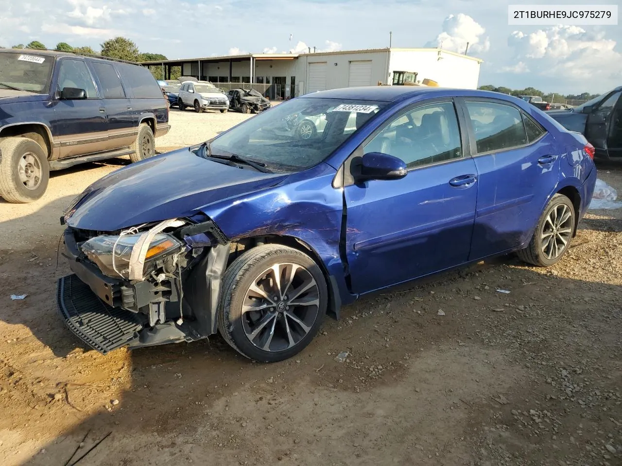 2018 Toyota Corolla L VIN: 2T1BURHE9JC975279 Lot: 74381234