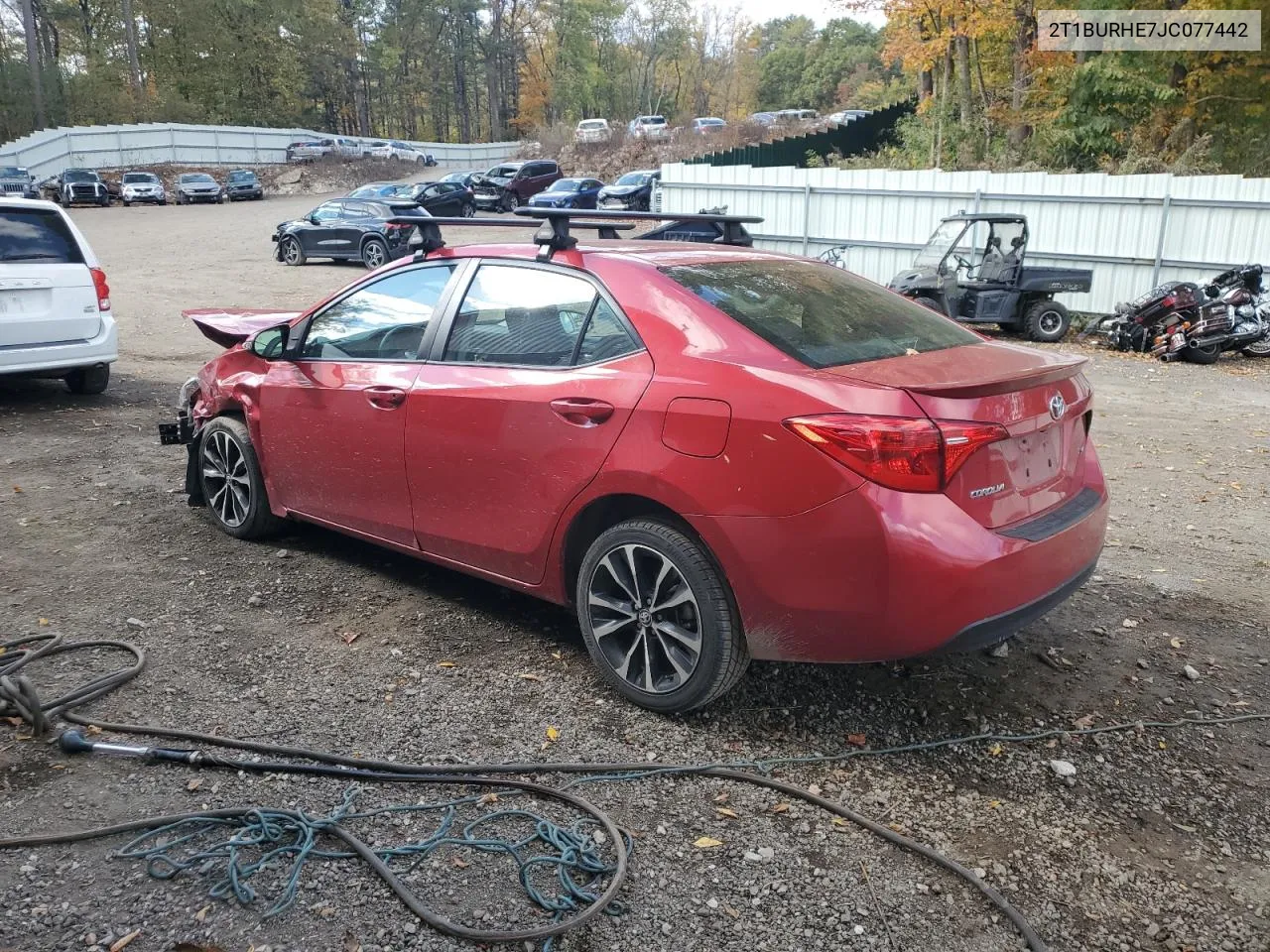 2018 Toyota Corolla L VIN: 2T1BURHE7JC077442 Lot: 74535914