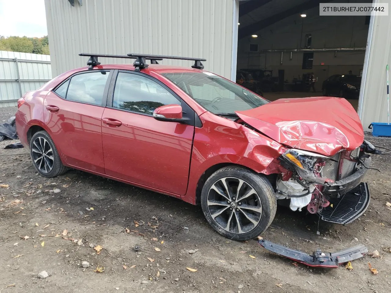 2018 Toyota Corolla L VIN: 2T1BURHE7JC077442 Lot: 74535914